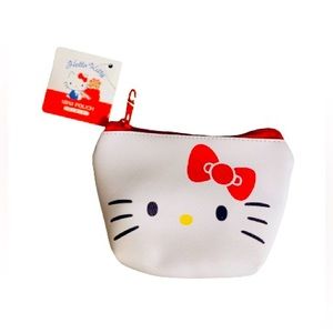 Sanrio Hello Kitty Face Cosmetics Small Pouch Bag 4.3” (W) × 3” (H) × 2” (D)
